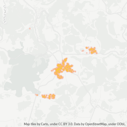 Heatmap für plz 72829