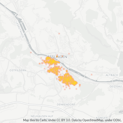 73734 Standortdichte-Heatmap