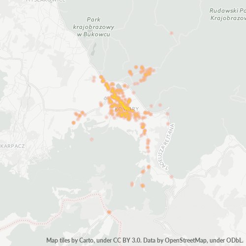 58-530 Mapa intensywności działalności gospodarczej