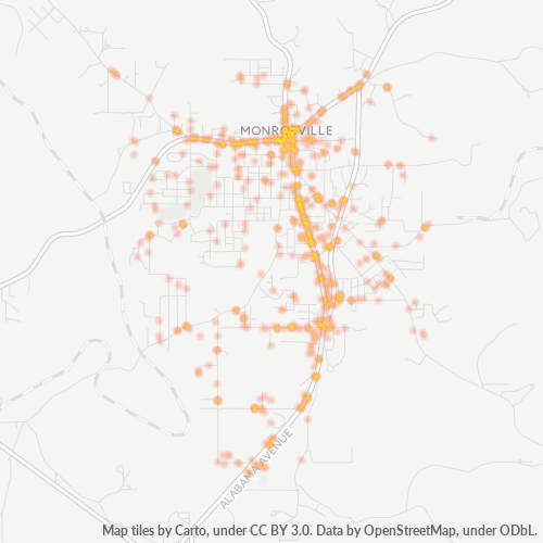36460 Business Density Heatmap