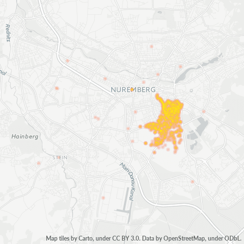 Heatmap für plz 90461