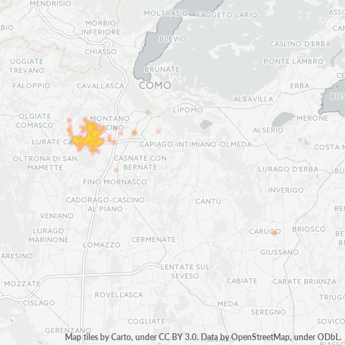Mappa di calore per cap 22079