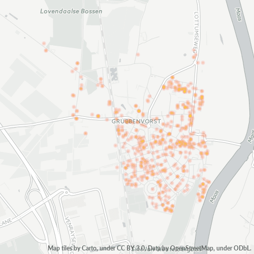 Heatmap voor postcode 5971