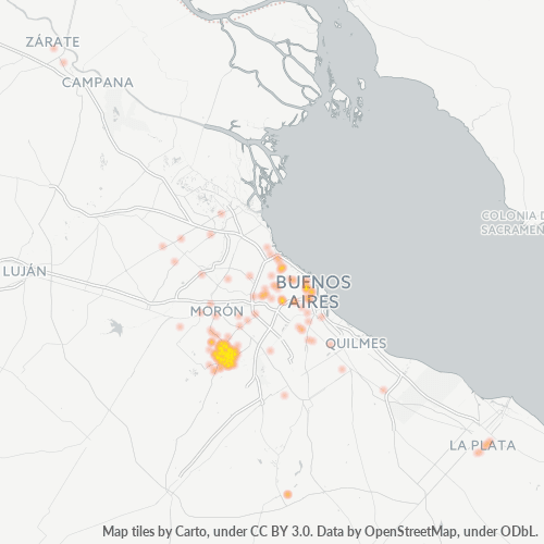 1757 Mapa de calor de densidad empresarial