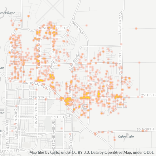47203 Business Density Heatmap
