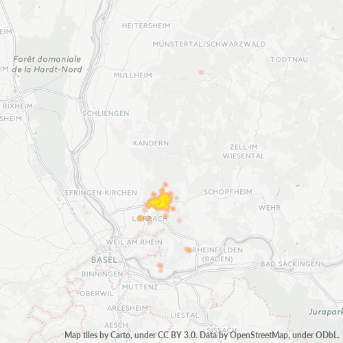 Heatmap für plz 79541