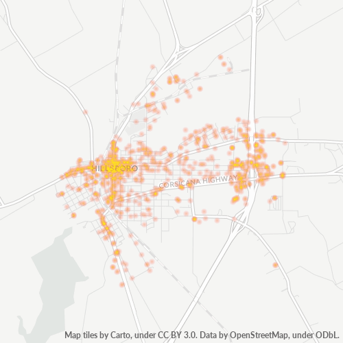 76645 Business Density Heatmap
