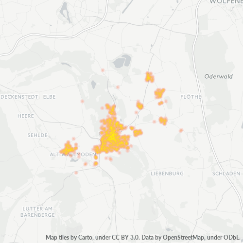 Heatmap für plz 38259