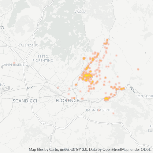 Mappa di calore per cap 50014