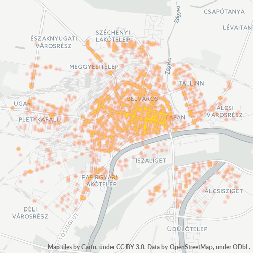 5000 Vállalati sűrűségi térkép