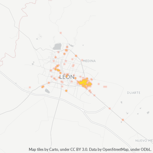 37290 Mapa de calor de densidad empresarial