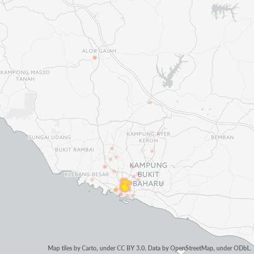 75100 Business Density Heatmap