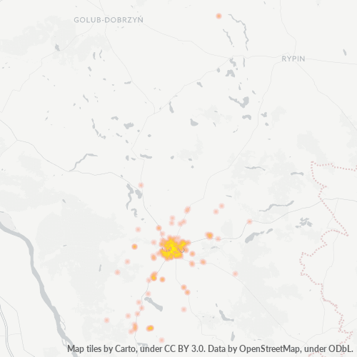 87-600 Mapa intensywności działalności gospodarczej