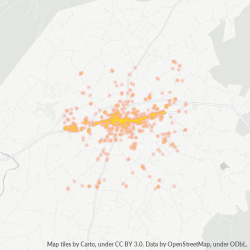 22835 Business Density Heatmap