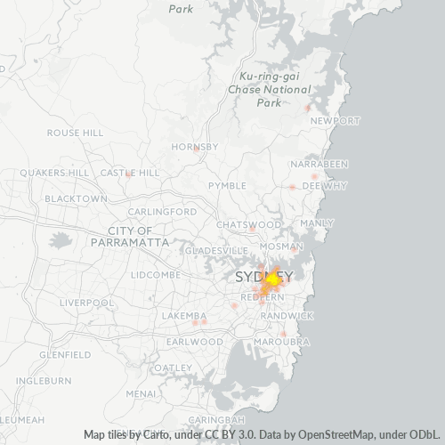 2011 Business Density Heatmap