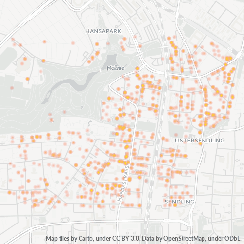 Heatmap für plz 81373