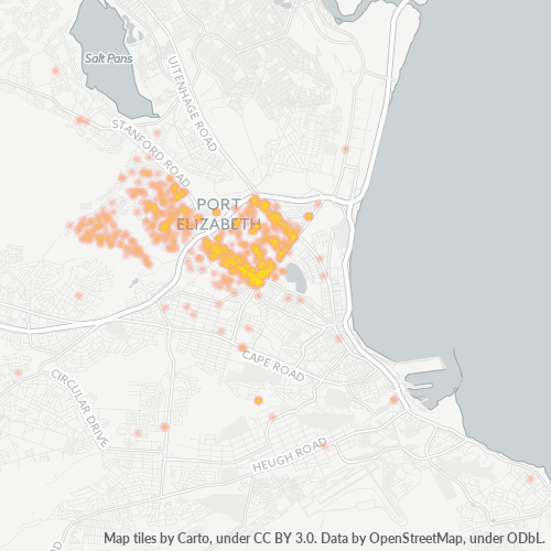 Heatmap for postal code 6020