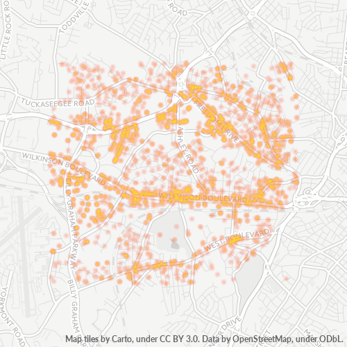28208 Business Density Heatmap