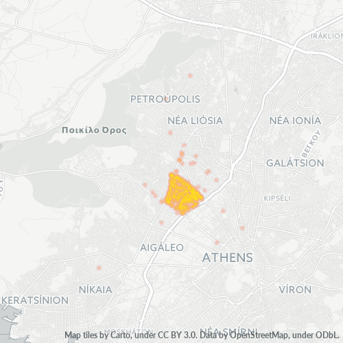121 31 Χάρτης θερμότητας πυκνότητας επιχείρησης