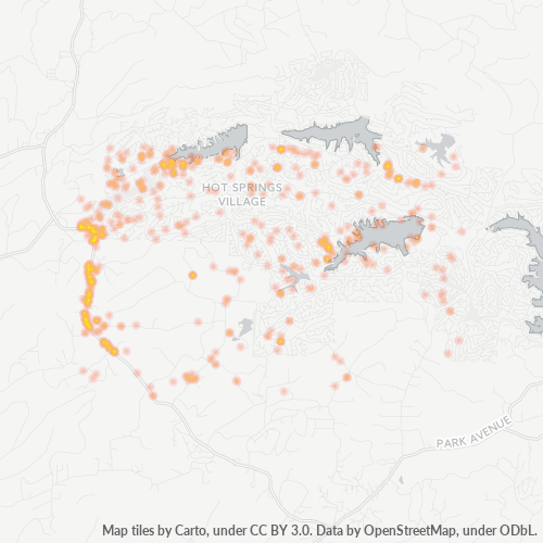 71909 Business Density Heatmap