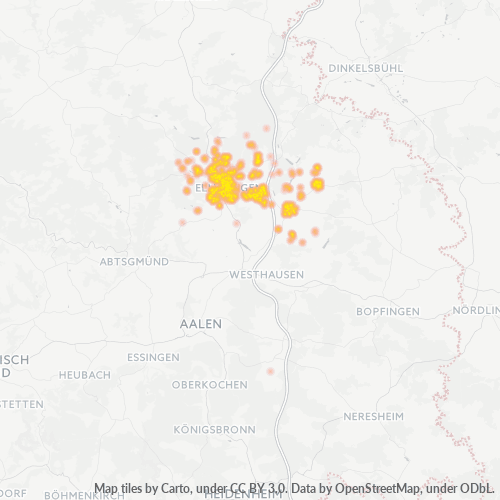 Heatmap für plz 73479