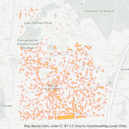 Heatmap für plz 22607