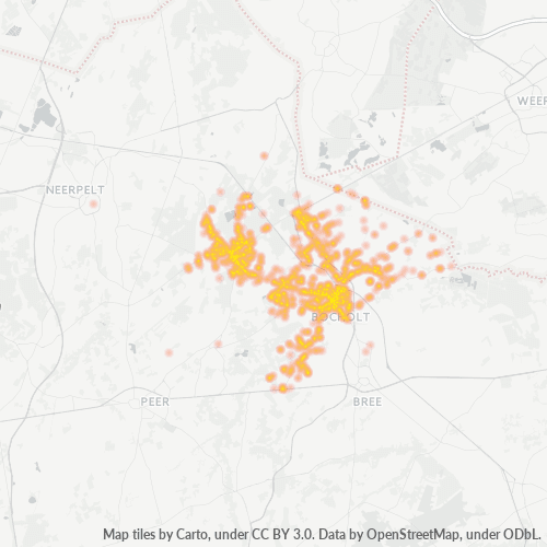3950 Heatmap Bedrijfsdichtheid