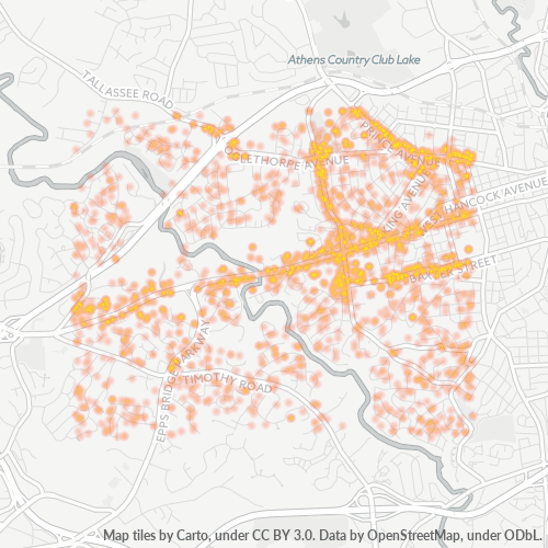 30606 Business Density Heatmap