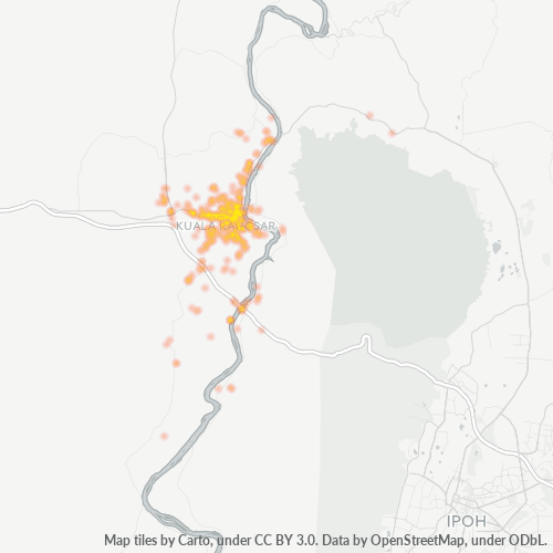 33000 Heatmap Ketumpatan Perniagaan