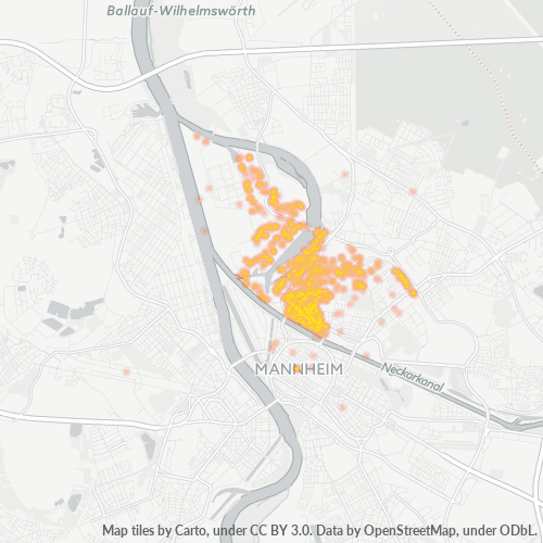 Heatmap für plz 68169