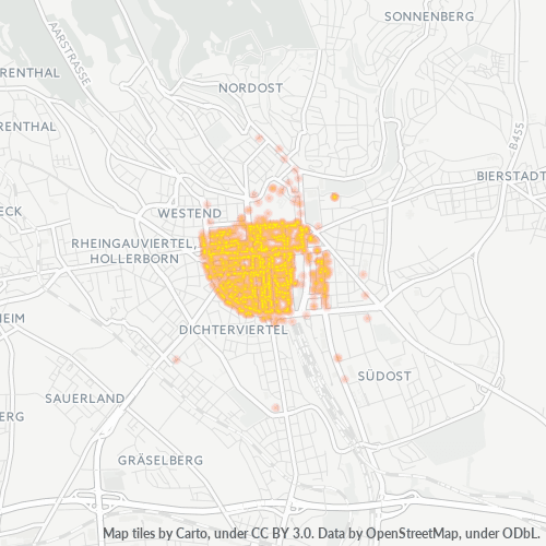 Heatmap für plz 65185