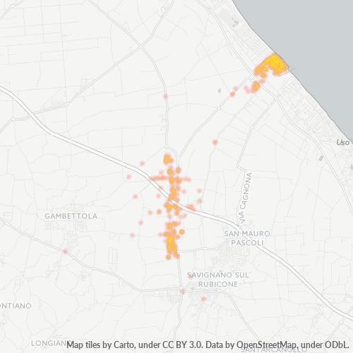 Mappa di calore per cap 47043
