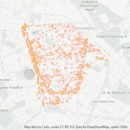 Heatmap für plz 13409