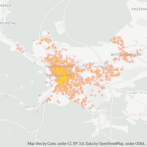 Heatmap für plz 72250