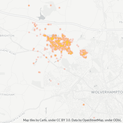 WV8 Business Density Heatmap