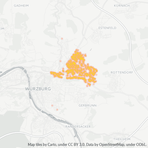 Heatmap für plz 97076