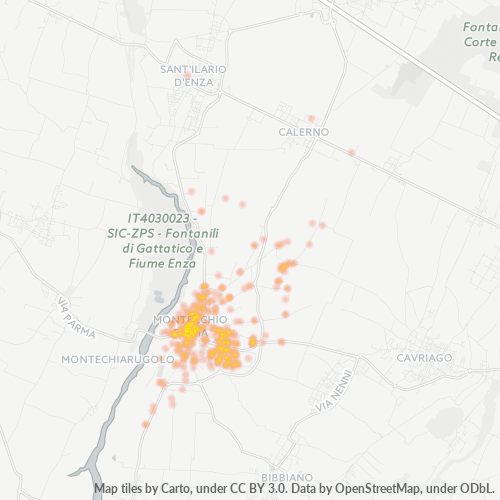 Mappa di calore per cap 42027