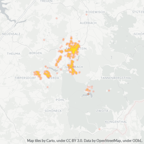 Heatmap für plz 08223