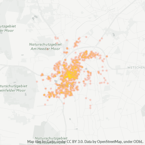 Heatmap für plz 49356