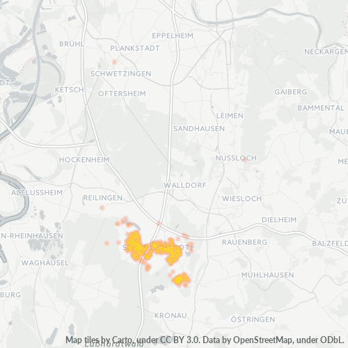 Heatmap für plz 68789