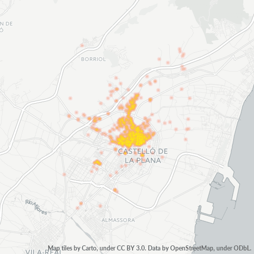 12004 Mapa de calor de densidad empresarial