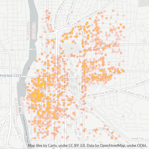 31901 Business Density Heatmap