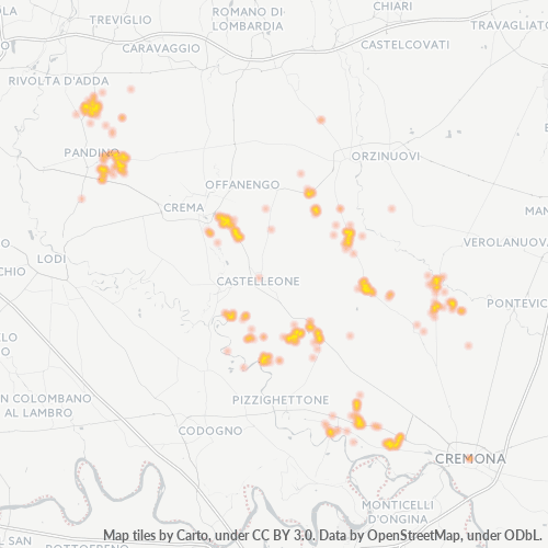 Mappa di calore per cap 26020