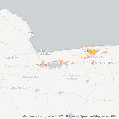 1050 Mapa de calor de densidad empresarial