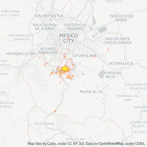 14370 Mapa de calor de densidad empresarial