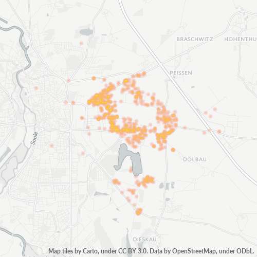 Heatmap für plz 06116