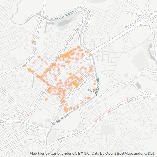 18090-000 Mapa de calor de densidad empresarial