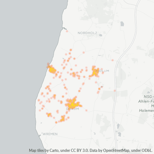 Heatmap für plz 27632