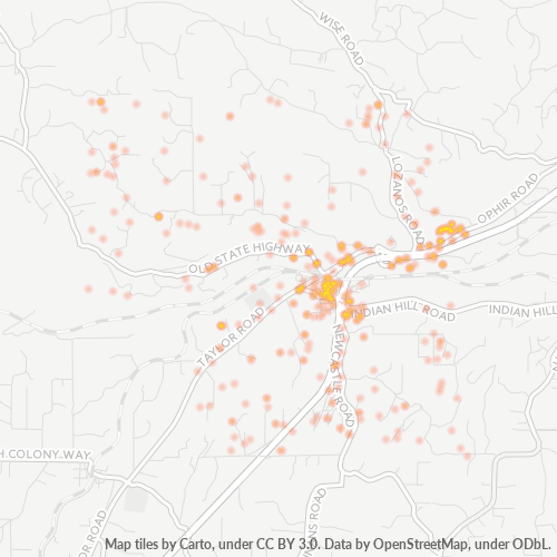 95658 Business Density Heatmap