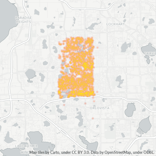 32818 Business Density Heatmap